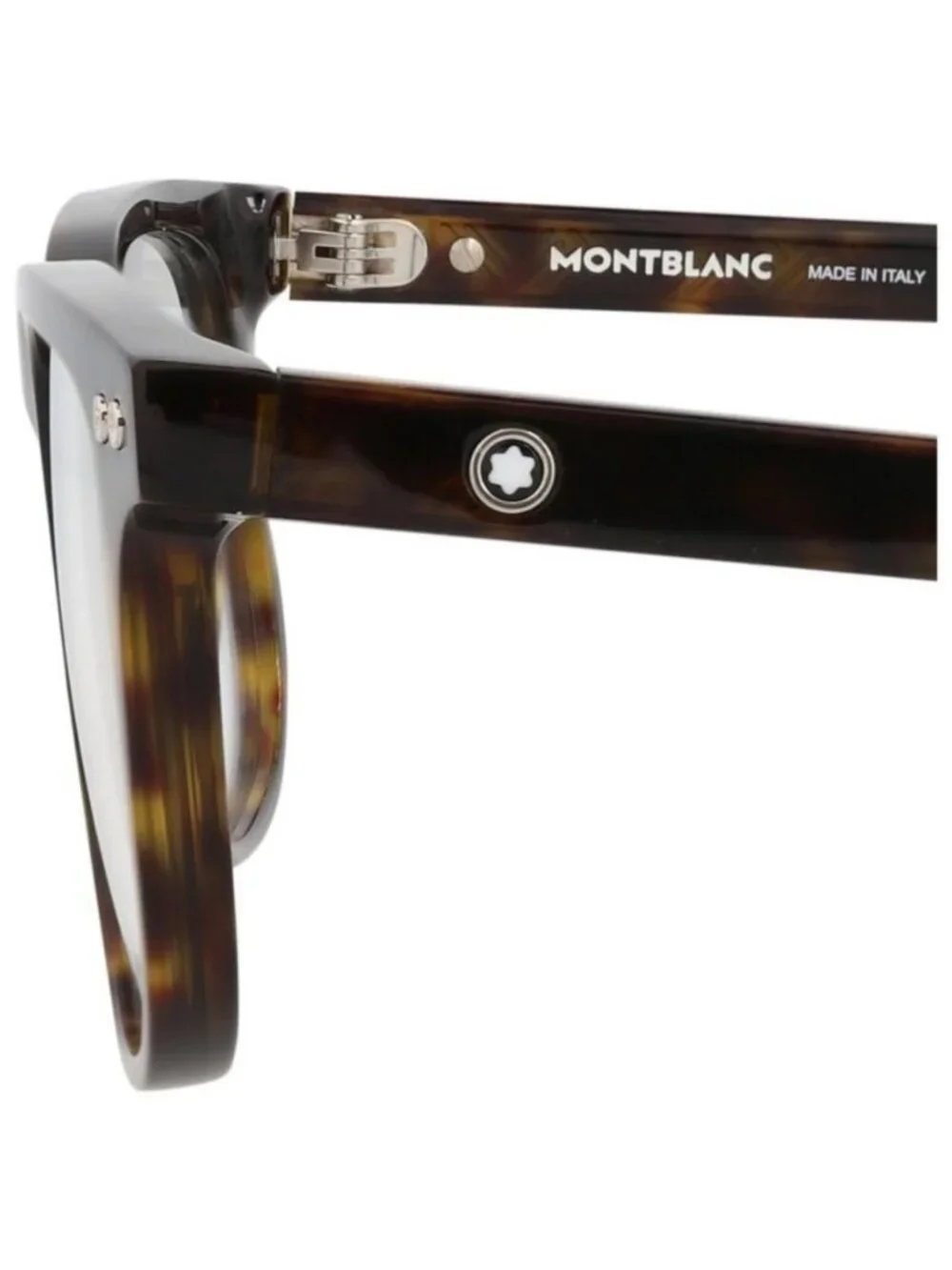 New Montblanc Mens Square/Rectangle Havana Havana Transparent Fashion Designer E